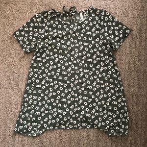 ROOLEE Green flower top